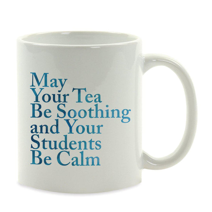 Water Color Teacher Appreciation Quotes Ceramic Coffee Mug Collection 2-Set of 1-Andaz Press-Classroom-