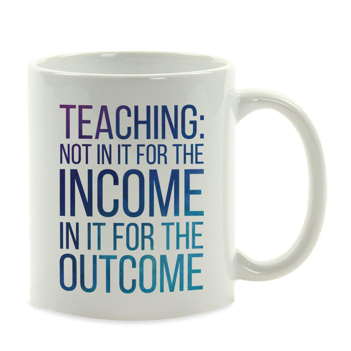 Water Color Teacher Appreciation Quotes Ceramic Coffee Mug Collection 2-Set of 1-Andaz Press-Classroom-