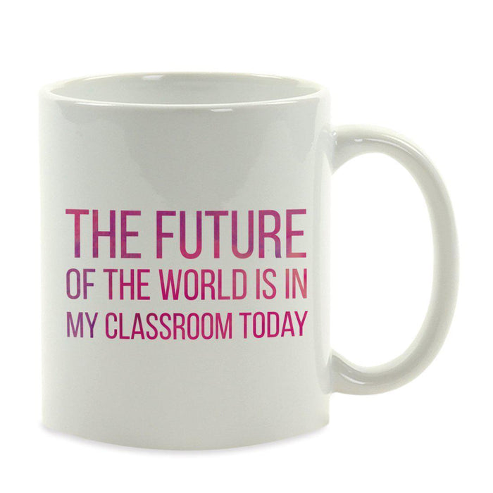 Water Color Teacher Appreciation Quotes Ceramic Coffee Mug Collection 2-Set of 1-Andaz Press-Classroom-