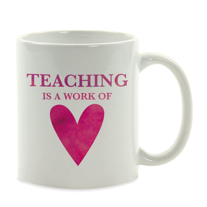 Water Color Teacher Appreciation Quotes Ceramic Coffee Mug Collection 2-Set of 1-Andaz Press-Classroom-