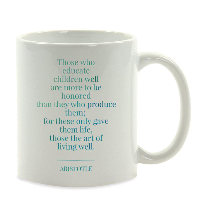 Water Color Teacher Appreciation Quotes Ceramic Coffee Mug Collection 2-Set of 1-Andaz Press-Classroom-