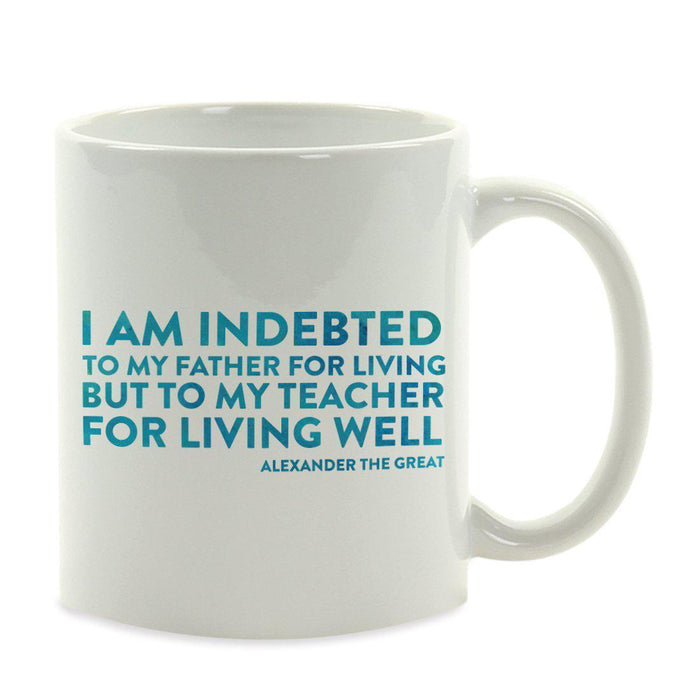 Water Color Teacher Appreciation Quotes Ceramic Coffee Mug Collection 2-Set of 1-Andaz Press-Classroom-