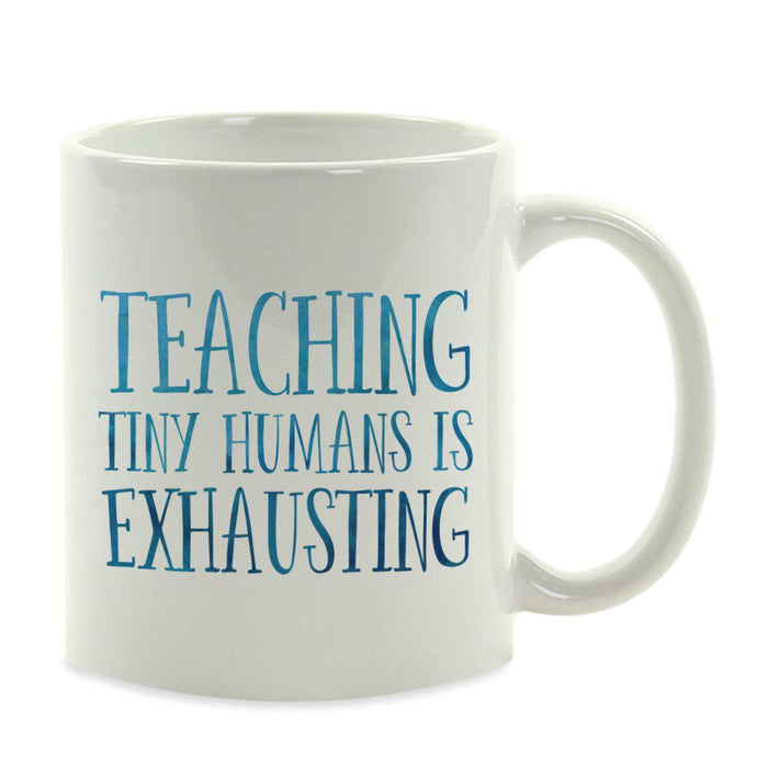 Water Color Teacher Appreciation Quotes Ceramic Coffee Mug Collection 2-Set of 1-Andaz Press-Human-