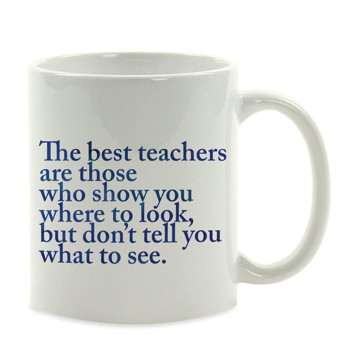 Water Color Teacher Appreciation Quotes Ceramic Coffee Mug Collection 2-Set of 1-Andaz Press-Look-