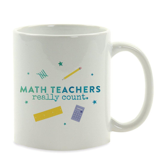 Water Color Teacher Appreciation Quotes Ceramic Coffee Mug Collection 2-Set of 1-Andaz Press-Math-