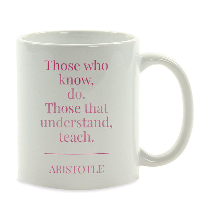 Water Color Teacher Appreciation Quotes Ceramic Coffee Mug Collection 2-Set of 1-Andaz Press-Understand-