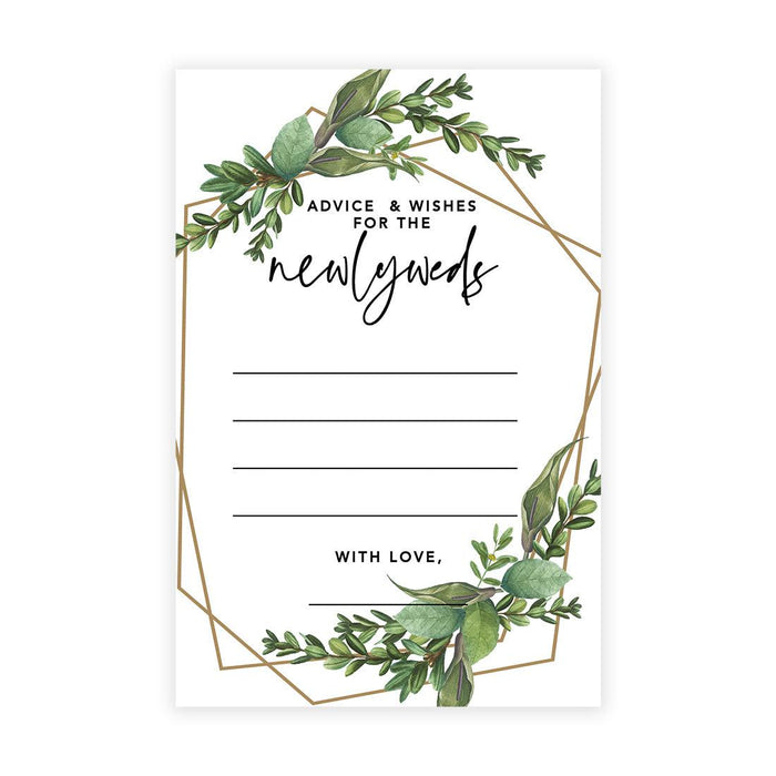 Wedding Advice & Well Wishes Guest Book Cards for Bride and Groom Design 2-Set of 56-Andaz Press-Dark Green Elegant Ornate-