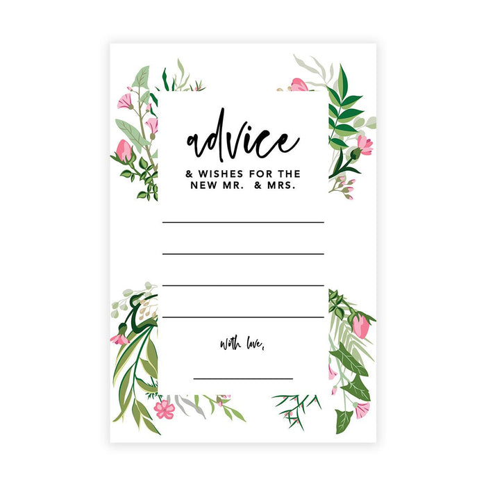 Wedding Advice & Well Wishes Guest Book Cards for Bride and Groom Design 2-Set of 56-Andaz Press-Dark Green Elegant Ornate-
