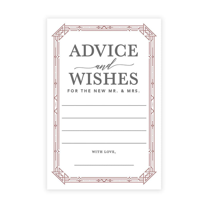 Wedding Advice & Well Wishes Guest Book Cards for Bride and Groom Design 2-Set of 56-Andaz Press-Dark Green Elegant Ornate-