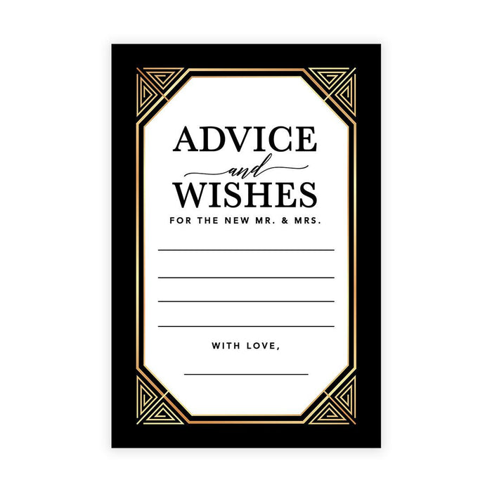 Wedding Advice & Well Wishes Guest Book Cards for Bride and Groom Design 2-Set of 56-Andaz Press-Dark Green Elegant Ornate-