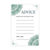 Wedding Advice & Well Wishes Guest Book Cards for Bride and Groom Design 2-Set of 56-Andaz Press-Dark Green Elegant Ornate-