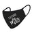 Wedding Collection Face Mask, Reusable Black Cloth Masks with 1 Replaceable PM 2.5 Protection Filter-Set of 1-Andaz Press-Mother of the Bride-