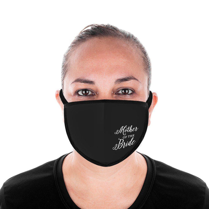 Wedding Collection Face Mask, Reusable Black Cloth Masks with 1 Replaceable PM 2.5 Protection Filter-Set of 1-Andaz Press-Mother of the Bride-