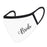 Wedding Collection Face Mask, Reusable White Cloth Face Masks with 1 Replaceable PM 2.5 Protection Filter-Set of 1-Andaz Press-Mother of the Bride-