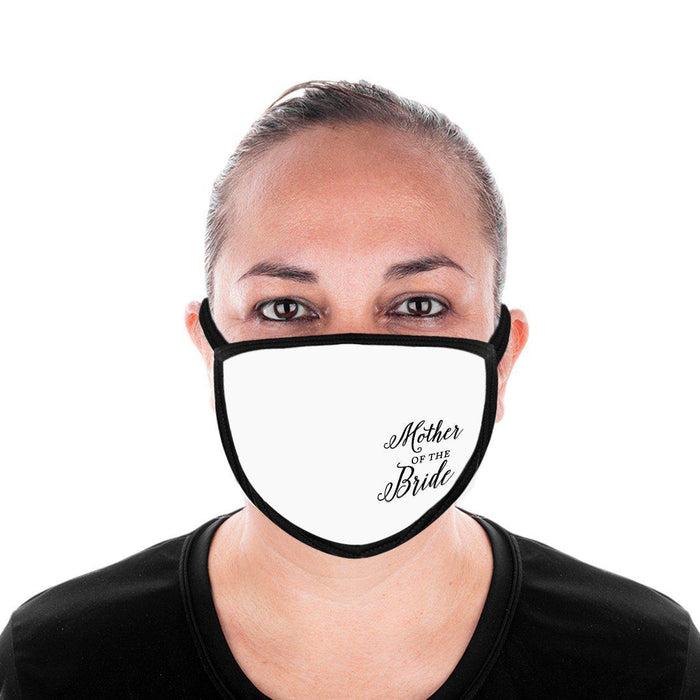 Wedding Collection Face Mask, Reusable White Cloth Face Masks with 1 Replaceable PM 2.5 Protection Filter-Set of 1-Andaz Press-Mother of the Bride-