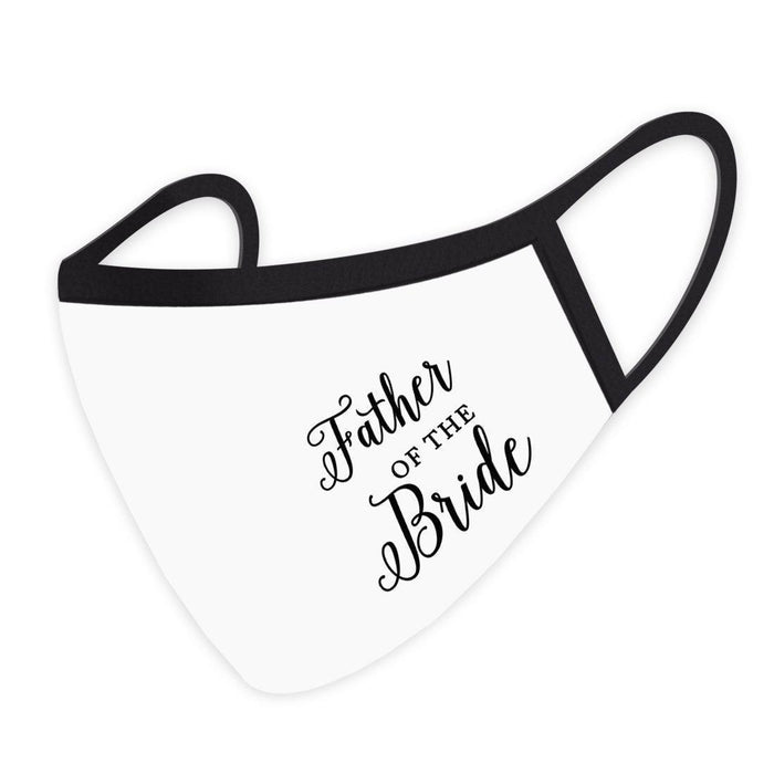 Wedding Collection Face Mask, Reusable White Cloth Face Masks with 1 Replaceable PM 2.5 Protection Filter-Set of 1-Andaz Press-Mother of the Bride-