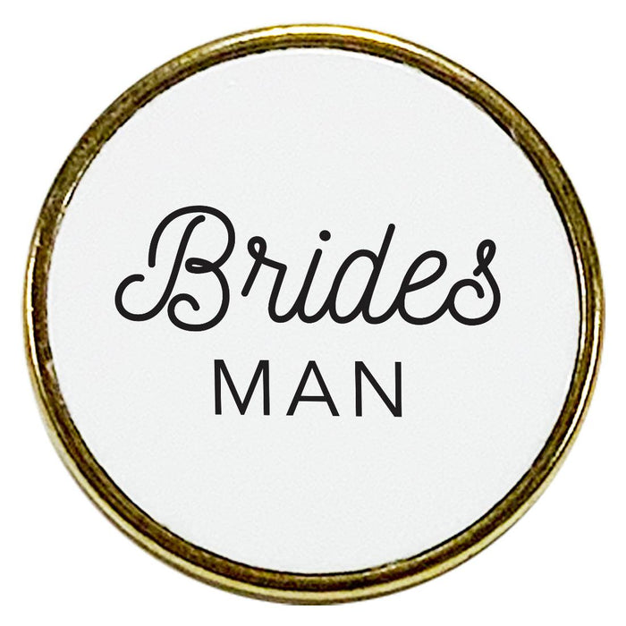 Wedding Enamel Lapel Pin, Wedding Party Button Pins-Set of 1-Andaz Press-Bride-