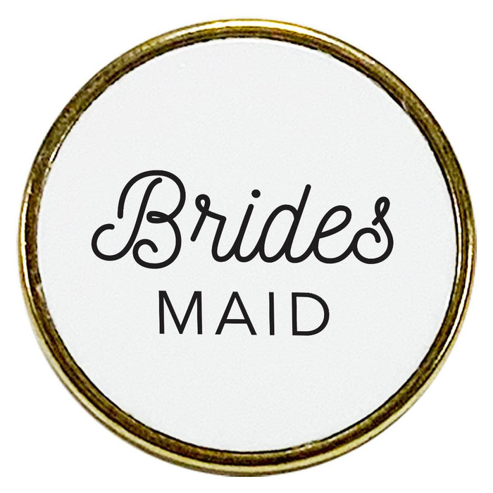 Wedding Enamel Lapel Pin, Wedding Party Button Pins-Set of 1-Andaz Press-Bride-