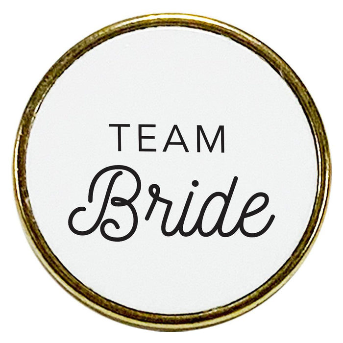 Wedding Enamel Lapel Pin, Wedding Party Button Pins-Set of 1-Andaz Press-Bride-