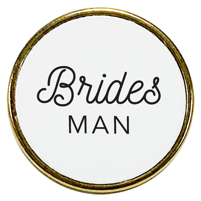 Wedding Enamel Lapel Pin, Wedding Party Button Pins-Set of 1-Andaz Press-Bridesman-
