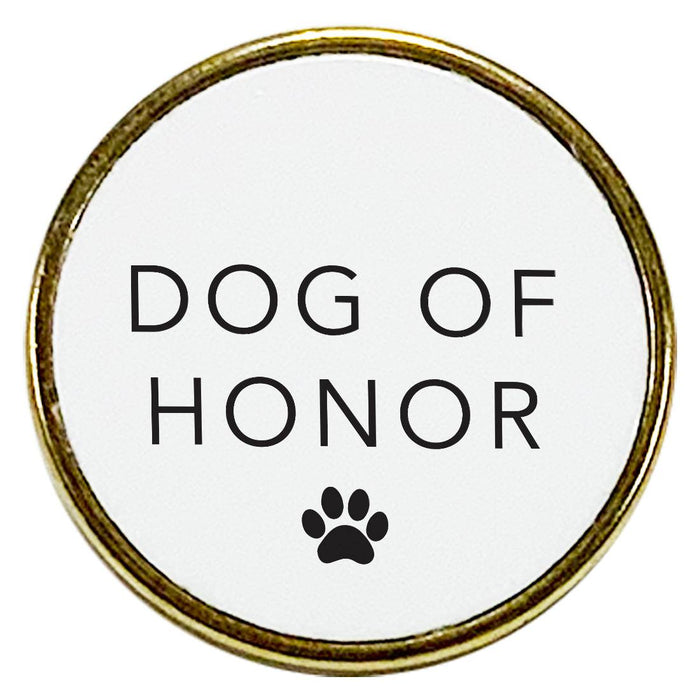 Wedding Enamel Lapel Pin, Wedding Party Button Pins-Set of 1-Andaz Press-Dog of Honor-