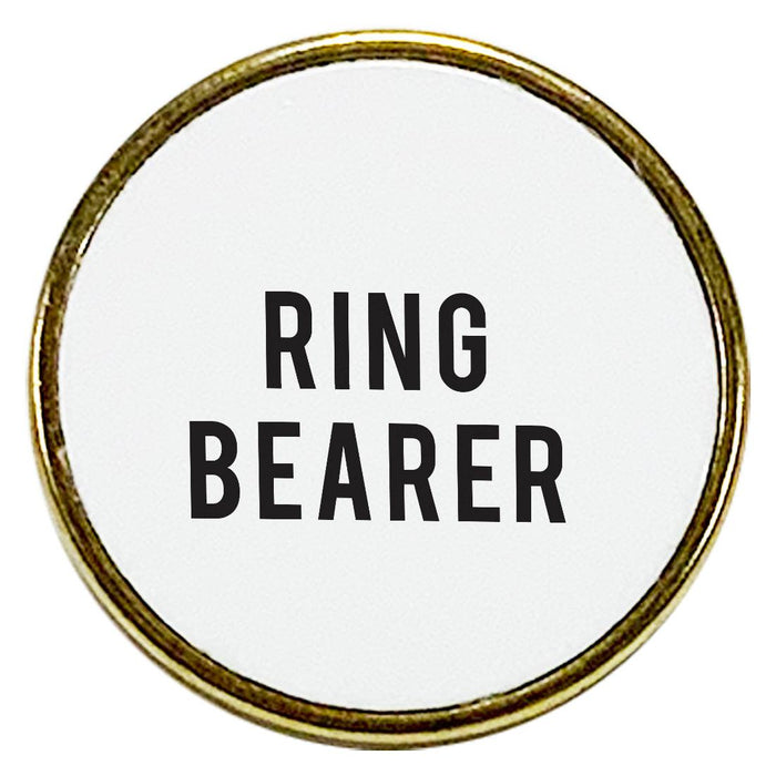 Wedding Enamel Lapel Pin, Wedding Party Button Pins-Set of 1-Andaz Press-Ring Bearer-