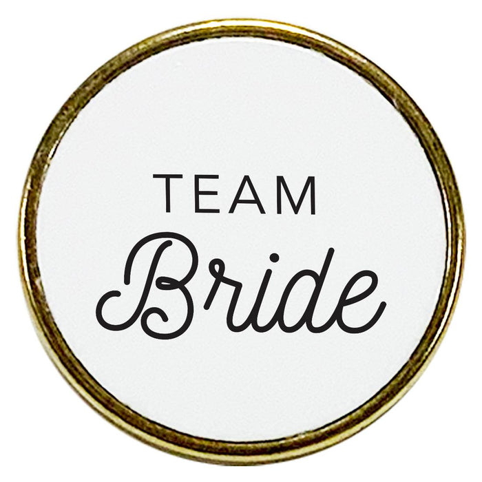 Wedding Enamel Lapel Pin, Wedding Party Button Pins-Set of 1-Andaz Press-Team Bride-