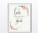 Wedding Love Quote Wall Art, Floral Roses Print-Set of 1-Andaz Press-Every heart sings a song...Plato-