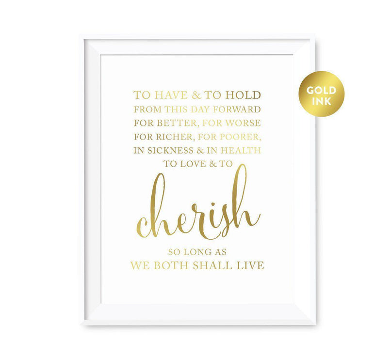 Wedding Love Quote Wall Art, Metallic Gold Ink Print-Set of 1-Andaz Press-Every heart sings a song...Plato-