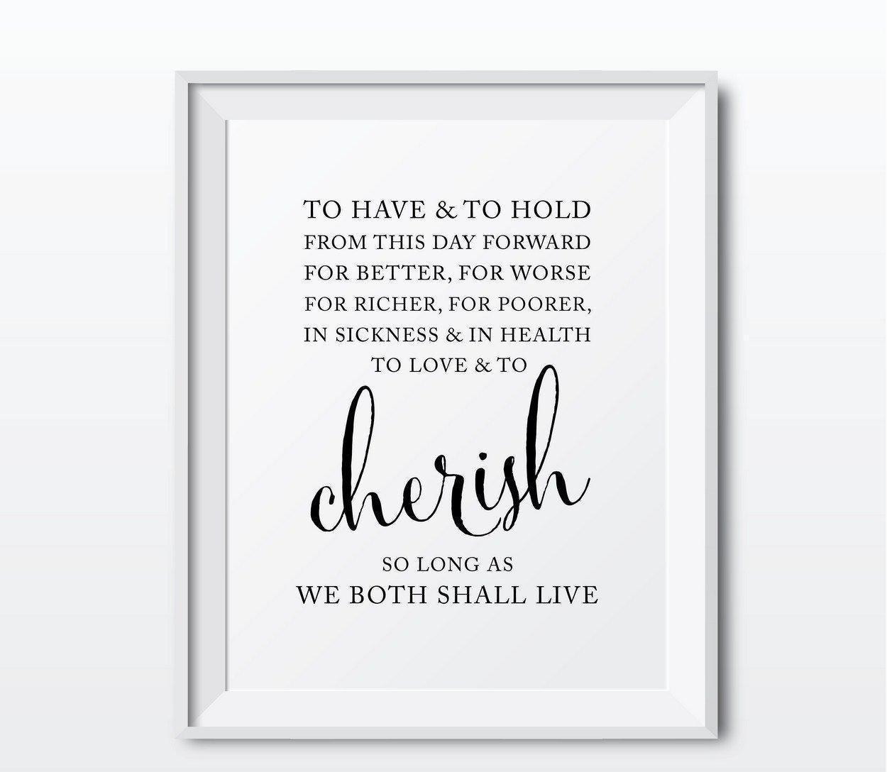 Wedding Love Quote Wall Art Prints, Modern Black and White-Set of 1-Andaz Press-Every heart sings a song...Plato-