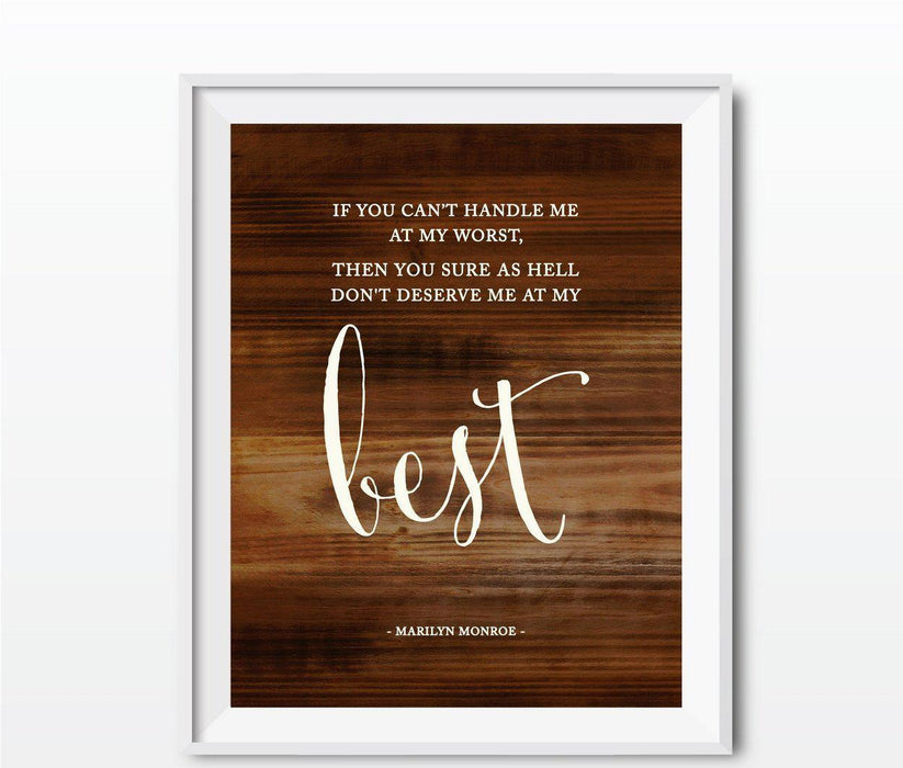 Wedding Love Quote Wall Art, Rustic Wood Poster Prints-Set of 1-Andaz Press-Every heart sings a song...Plato-