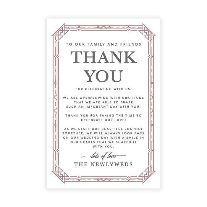 Wedding Thank You Place Setting Cards for Table Reception, Design 2-Set of 56-Andaz Press-Dark Green Elegant Ornate-