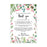 Wedding Thank You Place Setting Cards for Table Reception, Design 2-Set of 56-Andaz Press-Botanical Leaves-