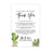 Wedding Thank You Place Setting Cards for Table Reception, Design 2-Set of 56-Andaz Press-Desert Chic Cacti-