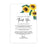 Wedding Thank You Place Setting Cards for Table Reception, Design 2-Set of 56-Andaz Press-Rustic Sunflower-