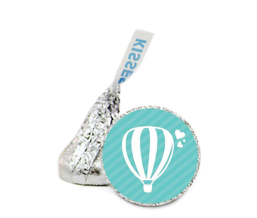 Wedding Theme Hershey's Kisses Stickers-Set of 216-Andaz Press-Hot Air Balloon-