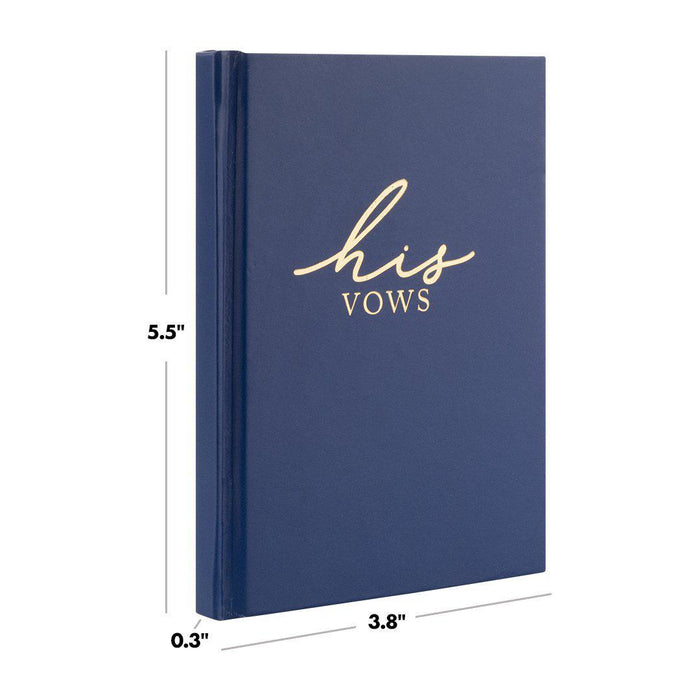 Wedding Vow Books for His and Hers Wedding Day with Gold Foil Edges - Officiant Book Keepsakes Card-Set of 2-Andaz Press-