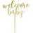 Welcome Baby Mirror Acrylic Cake Toppers-Set of 1-Andaz Press-Gold-