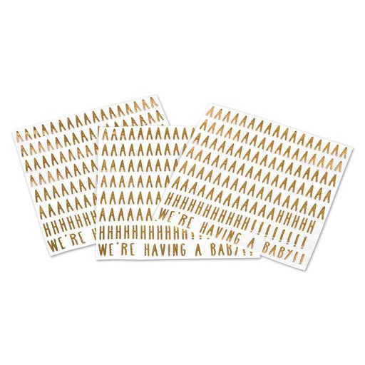 We're Having a Baby Funny Cocktail Napkins-Set of 50-Andaz Press-Gold-