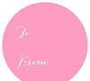 Whimsical To/From Circle Gift Labels-Set of 40-Andaz Press-Bubblegum Pink-