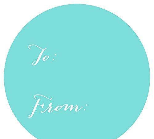 Whimsical To/From Circle Gift Labels-Set of 40-Andaz Press-Diamond Blue-