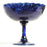 Wide Antique Glass Compote Bowl Pedestal Flower Bowl Centerpiece-Set of 1-Koyal Wholesale-Silver-8" D x 6.75" H-