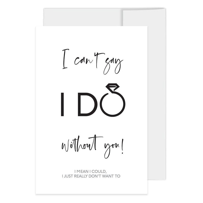 Will You Be My Bridesmaid Proposal Cards with Envelopes-Set of 16-Andaz Press-Geometric Greenery Design-