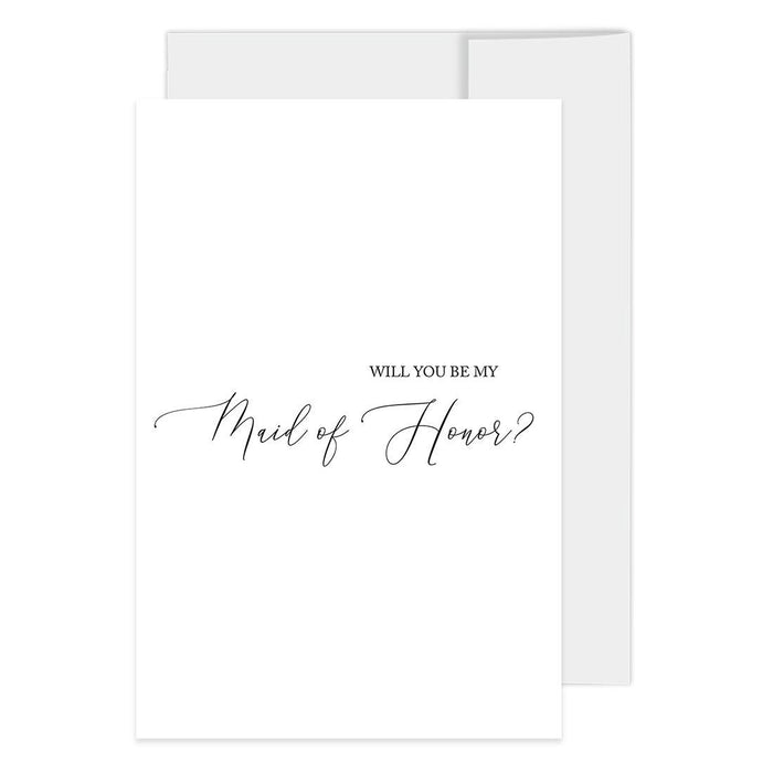 Will You Be My Bridesmaid Proposal Cards with Envelopes-Set of 16-Andaz Press-Geometric Greenery Design-