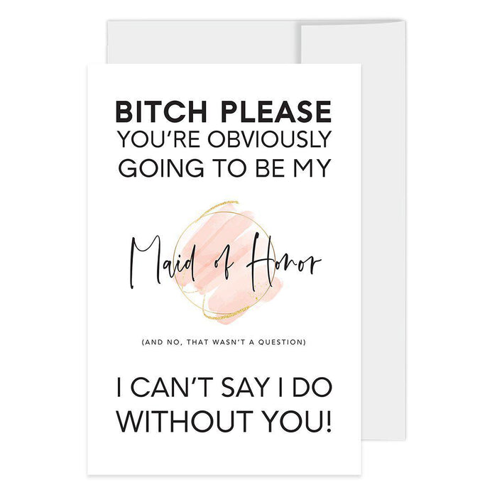 Will You Be My Bridesmaid Proposal Cards with Envelopes-Set of 16-Andaz Press-You're Obviously Going to Be My Bridesmaid-