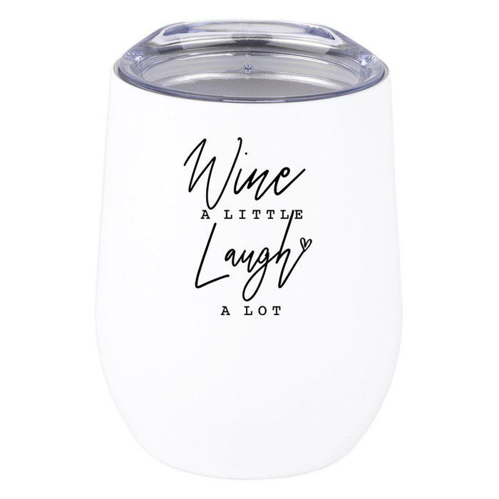 Wine Tumbler with Lid 12 Oz Stemless Stainless Steel Insulated Tumbler-Set of 1-Andaz Press-Awesome Social Worker Looks Like-