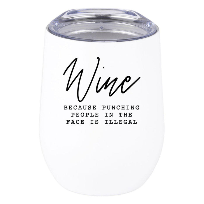 Wine Tumbler with Lid 12 Oz Stemless Stainless Steel Insulated Tumbler-Set of 1-Andaz Press-Awesome Social Worker Looks Like-
