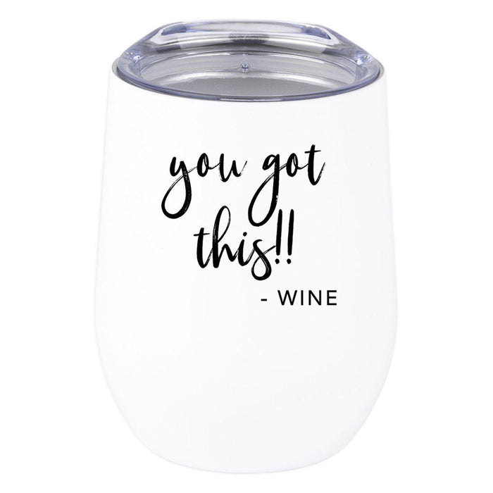 Wine Tumbler with Lid 12 Oz Stemless Stainless Steel Insulated Tumbler-Set of 1-Andaz Press-Awesome Social Worker Looks Like-