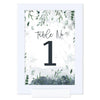 Winter Snowy Woodland Forest Watercolor Baby Shower Party, Table Numbers on Perforated Paper, Single-Sided-Set of 1-Andaz Press-Table Numbers 1-20-