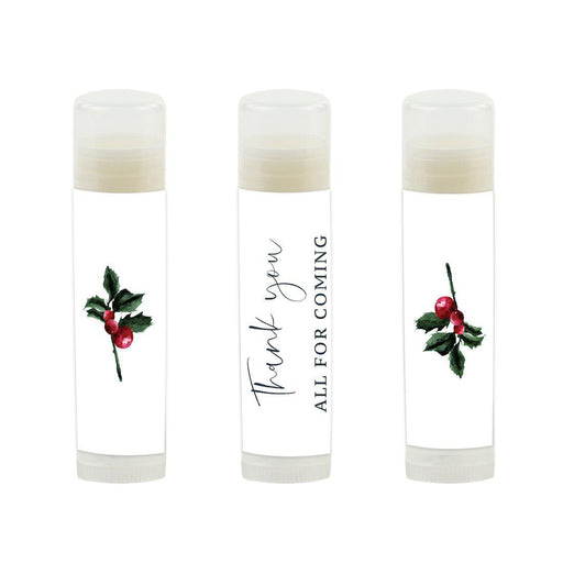 Winter Snowy Woodland Forest Watercolor Baby Shower Party, Thank You All for Coming, Lip Balm Baby shower Party Favors-Set of 12-Andaz Press-